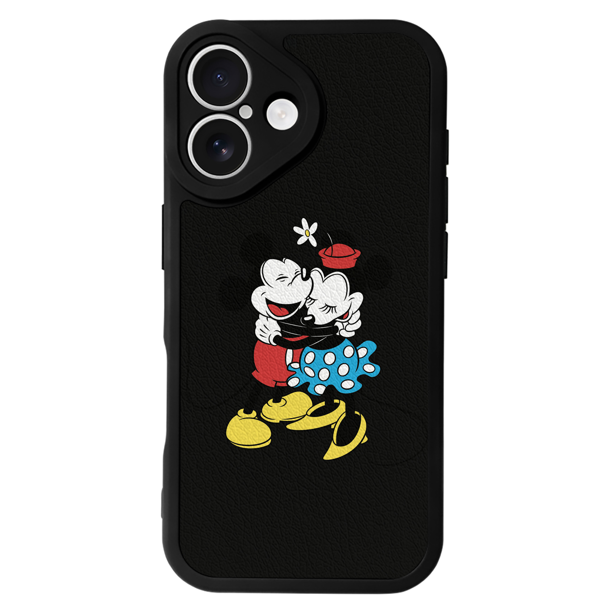 （画像用） ミッキーマウス Mickey Mouse 【iPhone 16シリーズ対応】シリコンスマホケース（レザー調） 材質：シリコン
